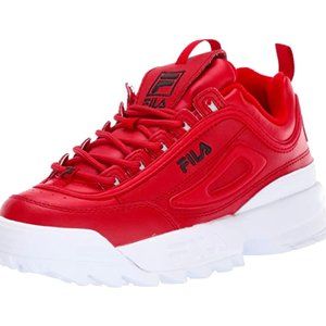 Women's Fila Disruptor II Sneakers (Red, Size 8)